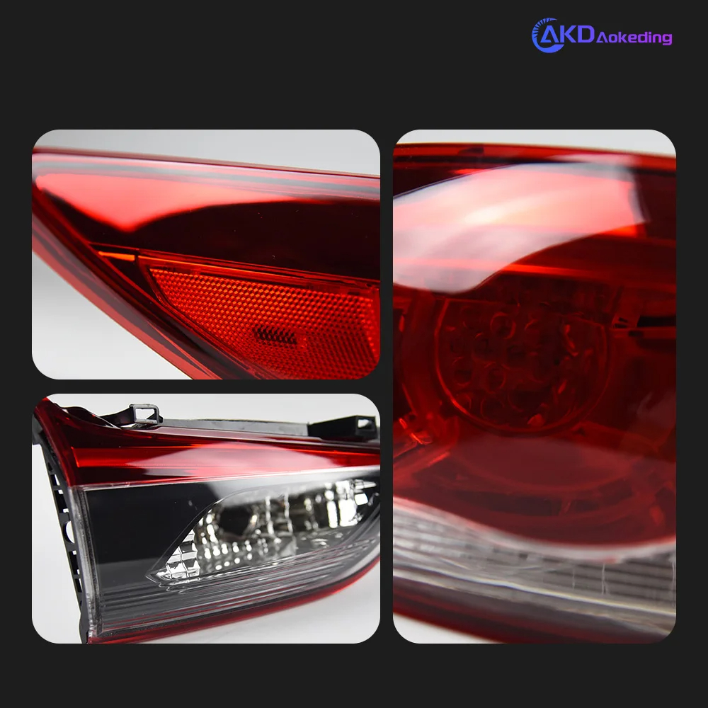 AKD Car Styling for Mazda 6 Tail Lights 2013-2018 Mazda6 Atenza LED Tail Lamp LED DRL Signal Brake Reverse auto Accessories