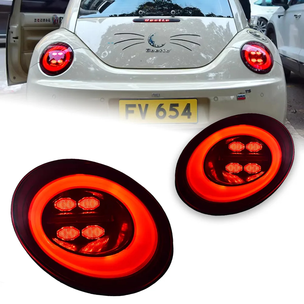 AKD Car Styling for VW Beetle Tail Lights 2006-2012 Beetle LED Tail Light DRL Rear Lamp Turn Signal Reverse Brake Accessories