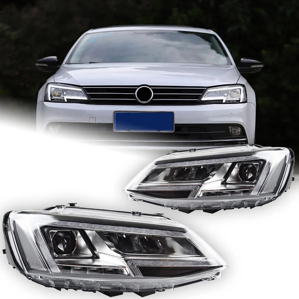 AKD Car Styling Head Lamp for VW Jetta Mk6 LED Headlight Projector 2012 Lens Animation Dynamic Signal DRL Automotive Accessories