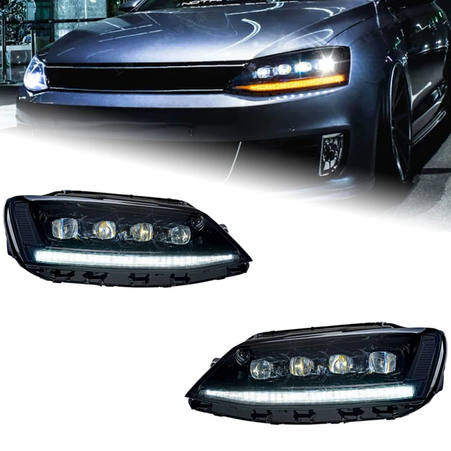 AKD Car Styling Head Lamp for VW Jetta Mk6 LED Headlights 2011-2018 R8 Design Headlights Drl Hid Bi Xenon Auto Accessories