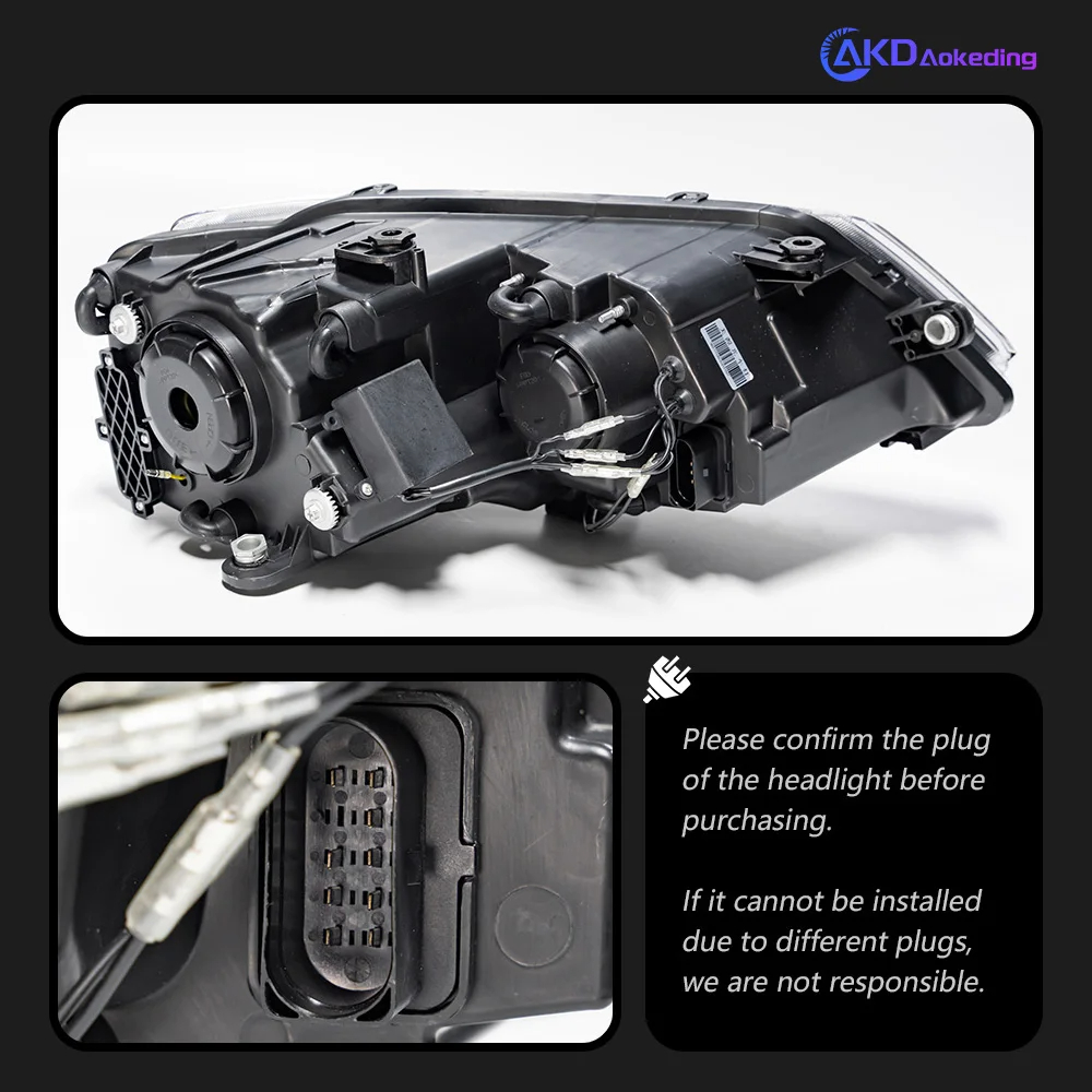 AKD Car Styling for Jetta Mk6 MK7 A5 Style Headlights 2011-2019 RS5 Design LED Headlight Projector Lens Dynamic Signal DRL Auto Accessories