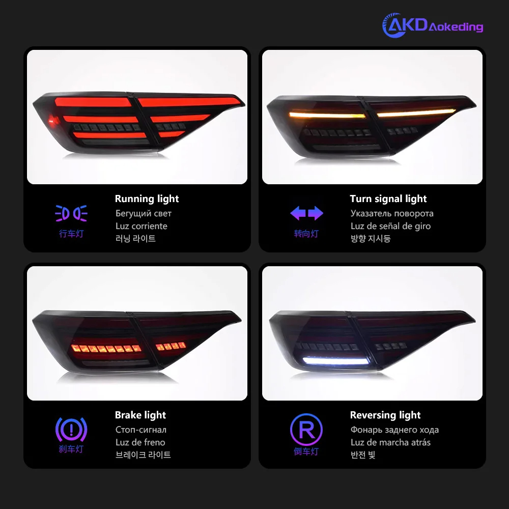 AKD Auto Parts For Honda CIVIC 11th Tail light 2022 2023 Mugen Styling LED Running Lights Sequential Signal Car Accesorios Modified