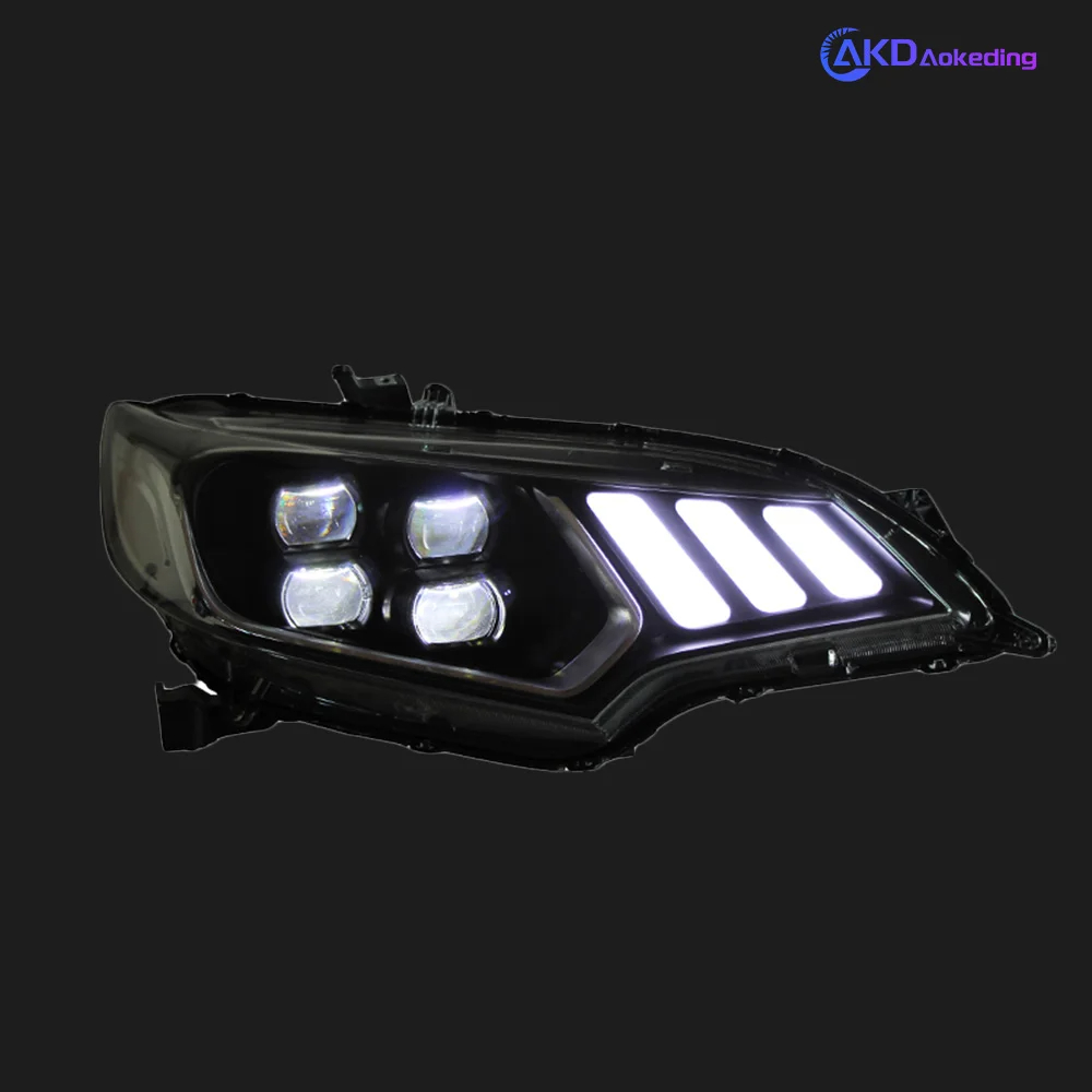 AKD Auto Parts For Honda Fit GK5 Headlights Jazz 14-20 Mustang Styling LED Daytime Lights Dual Projector DRL Car Accesorios Modified