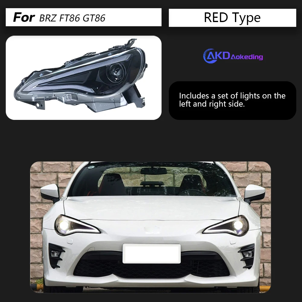 AKD Car Styling Head Lamp for Subaru BRZ Headlight 2012-2020 FT86 GT86 LED Headlight DRL Signal Hid Bi Xenon Auto Accessories