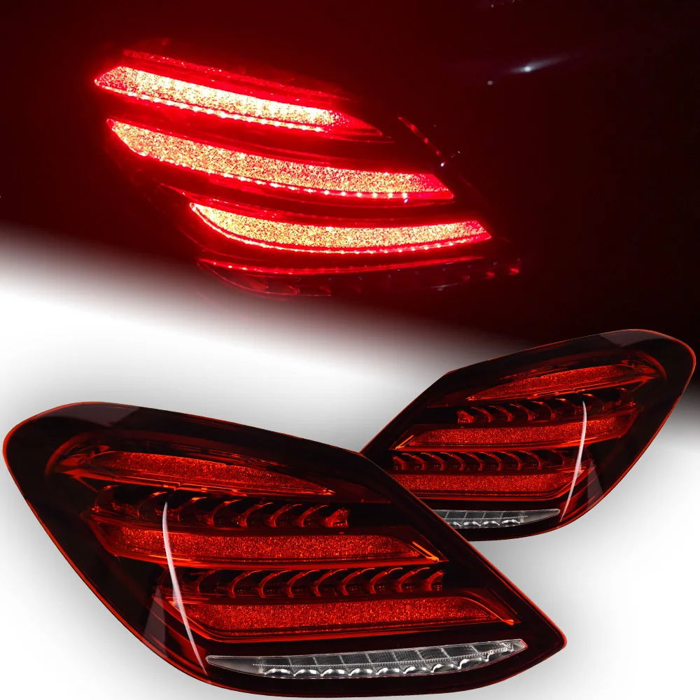 AKD Car Lights for Benz W205 LED Tail Light 2015-2021 C180 C200 C260 C300 Rear Lamp DRL Dynamic Signal Automotive Accessories