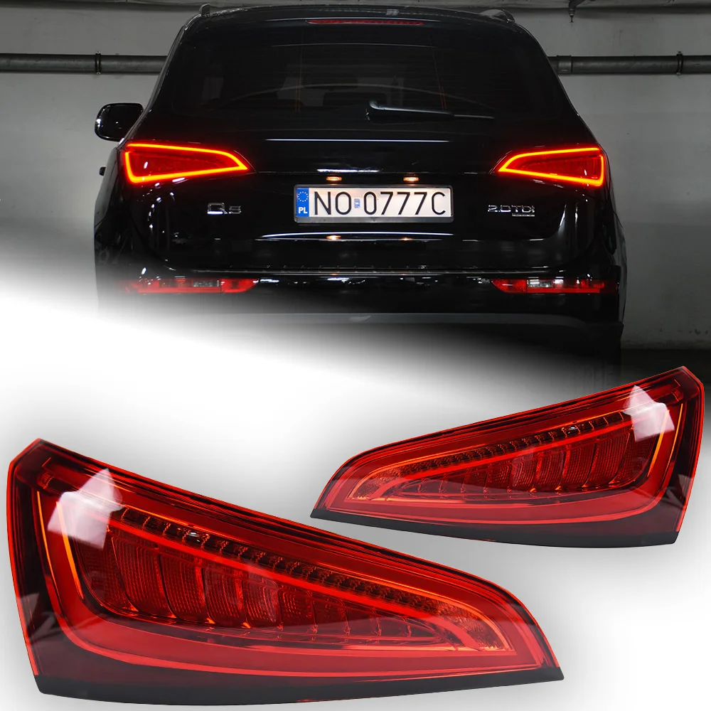 AKD Car Styling Tail Lamp for Audi Q5 Tail Lights 2008-2018 Q5 LED Tail Light Rear Lamp turn Signal Dynamic Auto DRL Accessories