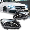 AKD Car Styling Headlights for Benz W205 C63 LED Headlight 2015-2018 Head Lamp DRL Signal Projector Lens Automotive Accessories