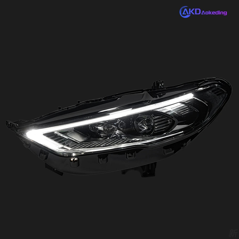 AKD Car Styling for Ford Fusion Headlights 2017-2020 Mondeo US Version EU version LED Headlight Dynamic Signal Animation DRL Bi Xenon Auto Accessories