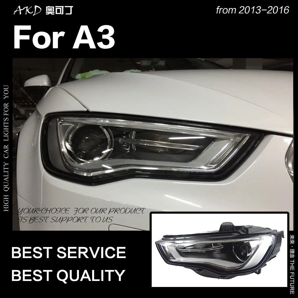 AKD Car Styling for A3 Headlights 2013-2016 Upgrade S3 All LED Headlight DRL Hid Head Lamp Angel Eye Bi Xenon Beam Accessories