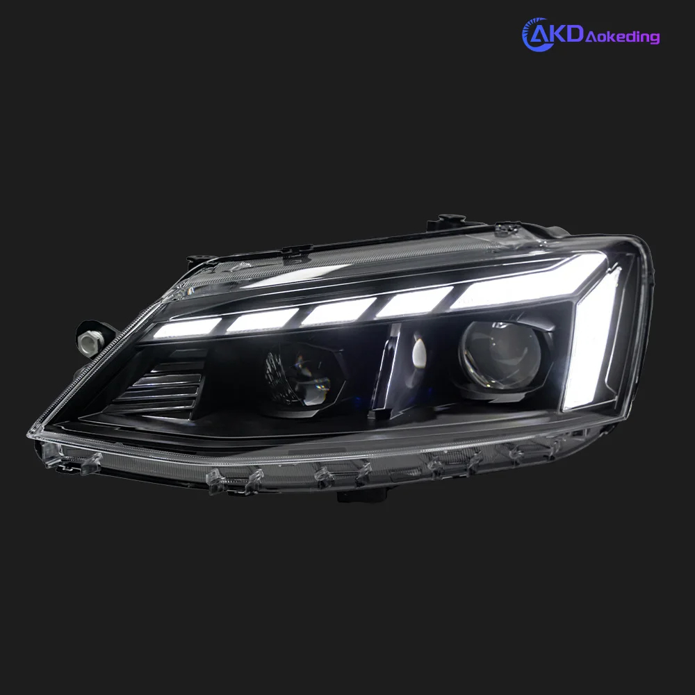 AKD Car Styling for Jetta Mk6 MK7 A5 Style Headlights 2011-2019 RS5 Design LED Headlight Projector Lens Dynamic Signal DRL Auto Accessories