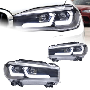 AKD Car Styling Head Lamp for BMW X5 F15 Headlights 2014-2018 X6 Angel Eye Headlight LED DRL Signal Lamp Automotive Accessories