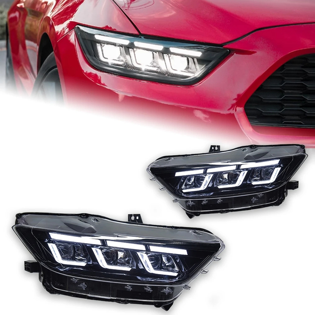 AKD Car Styling Head Lamp for Ford Mustang Headlights 2015-2017 Mustang LED Headlight DRL Hid Bi Xenon Auto Accessories