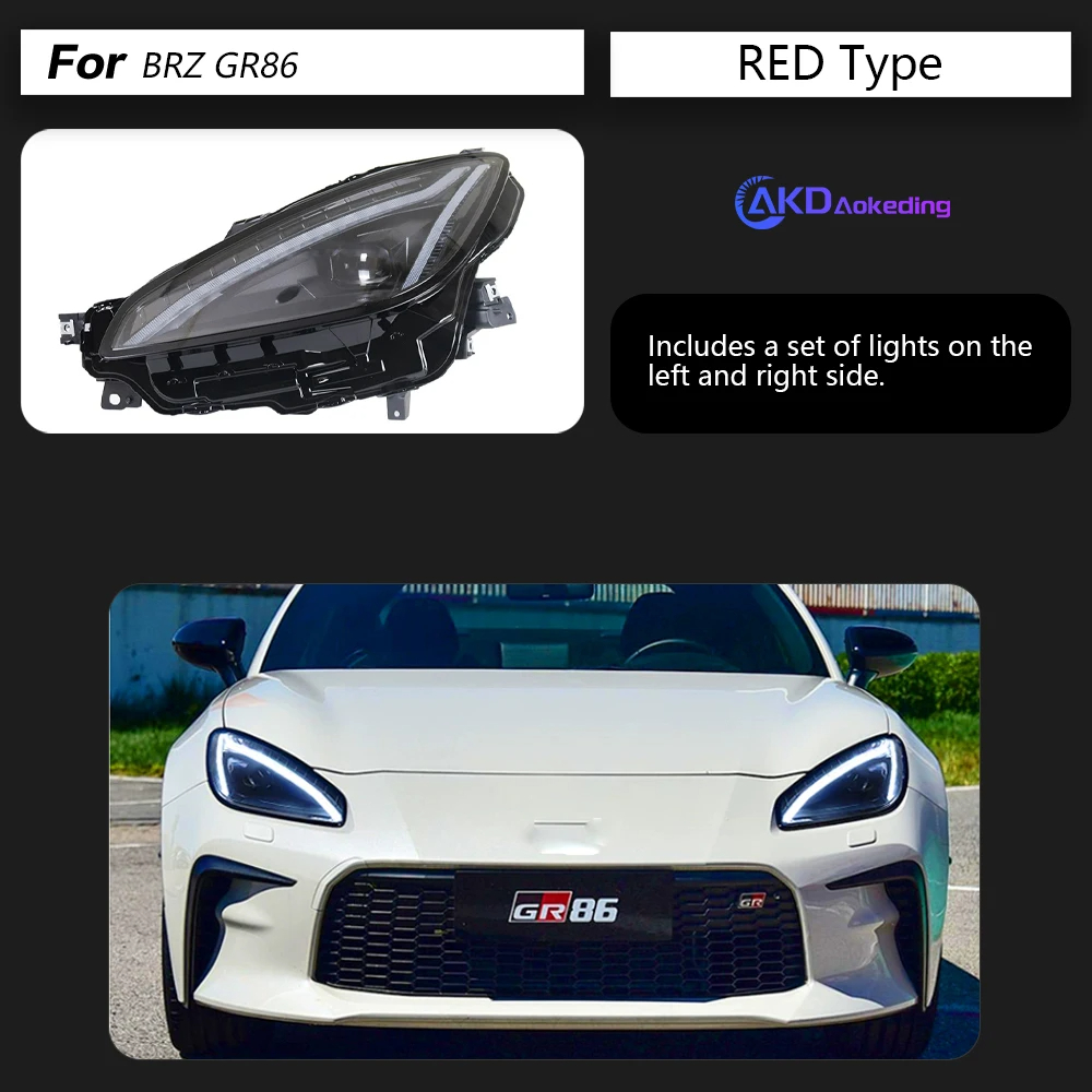 AKD Car Styling Head Lamp for Subaru BRZ GR86 Headlights 2022-2023 GR86 LED Headlight DRL Signal Hid Bi Xenon Auto Accessories