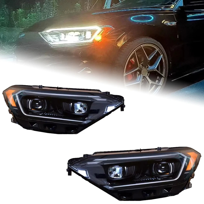 AKD Car Styling for VW Jetta Sagitar Headlights 2019-2022 Jetta mk7 LED Head Lamp Design Led Drl Hid Bi Xenon Auto Accessories