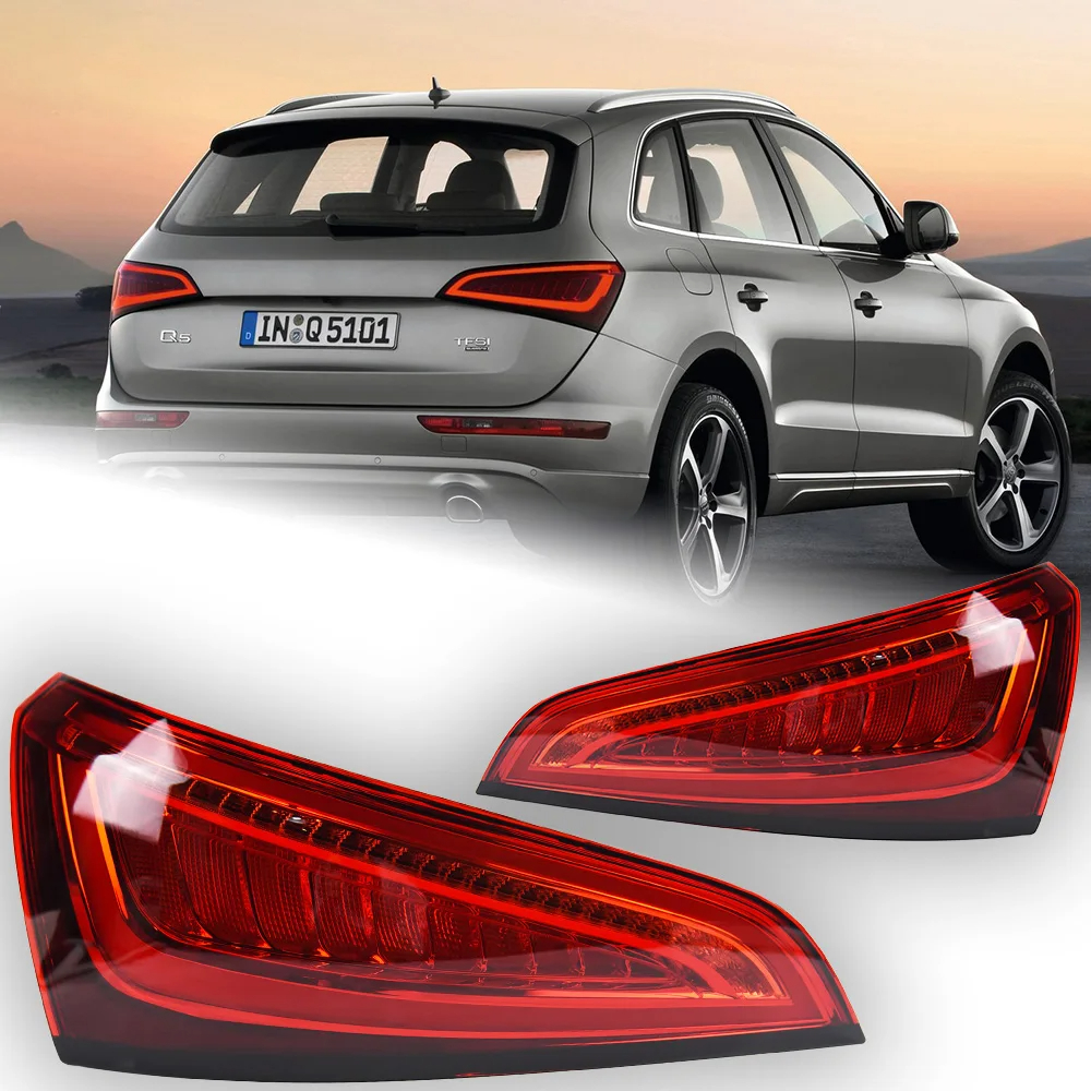 AKD Car Styling Tail Lamp for Audi Q5 Tail Lights 2008-2018 Q5 LED Tail Light Rear Lamp turn Signal Dynamic Auto DRL Accessories