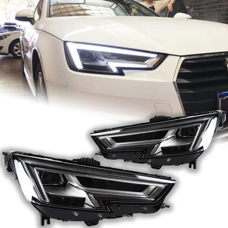 AKD Car Styling for Audi A4 B9 Headlights 2017-2020 A4L LED Headlight Projector Lens DRL Head Lamp Automotive Accessories