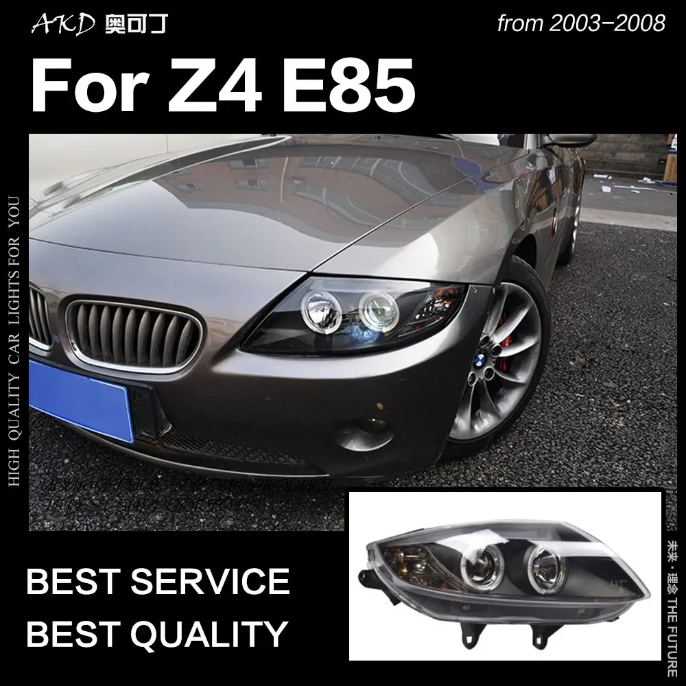 AKD Car Styling for BMW Z4 Headlights 2003-2008 E85 LED Headlight DRL Hid Head Lamp Angel Eye Bi Xenon Beam Accessories