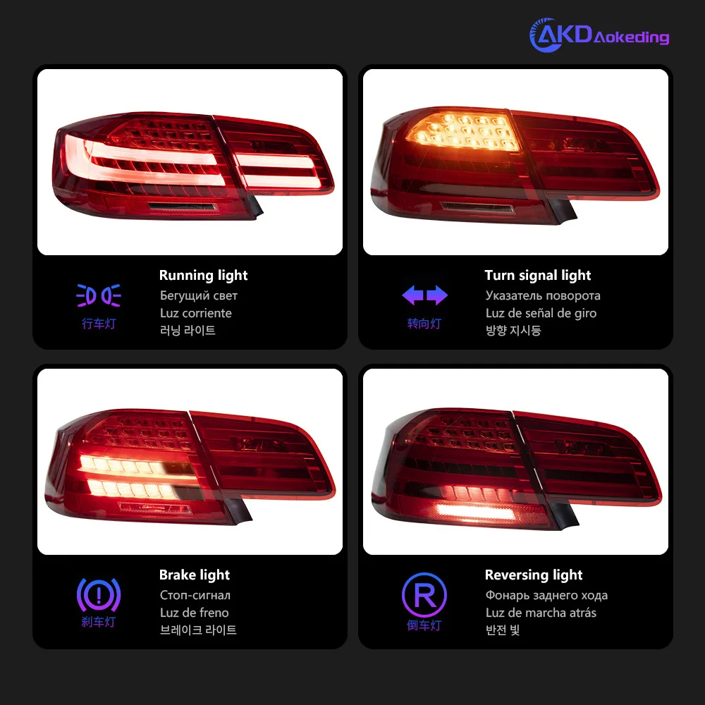 AKD Car Styling for BMW E92 LED Tail Light 2006-2012 E93 325i 330i Coupe Tail Lamp DRL Signal Brake Reverse auto Accessories