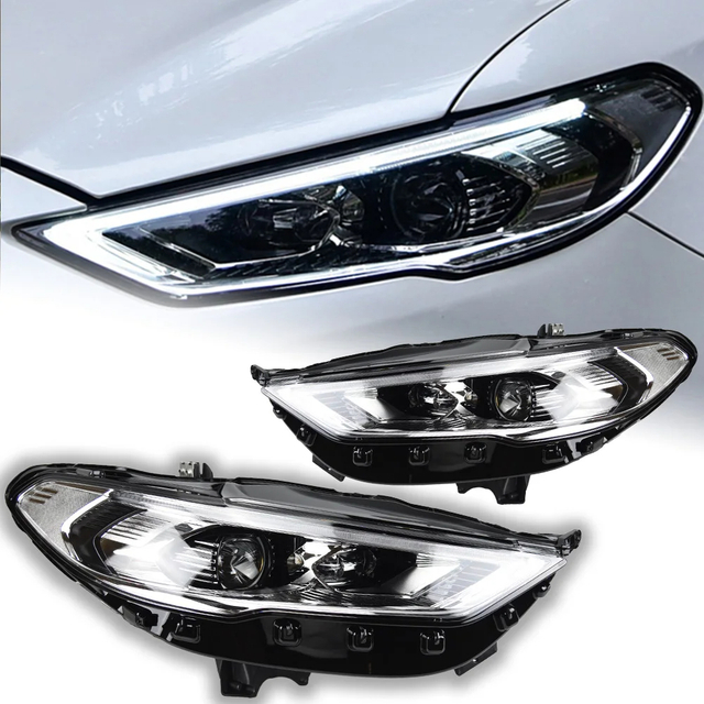 AKD Car Styling for Ford Fusion Headlights 2017-2020 Mondeo US Version EU version LED Headlight Dynamic Signal Animation DRL Bi Xenon Auto Accessories