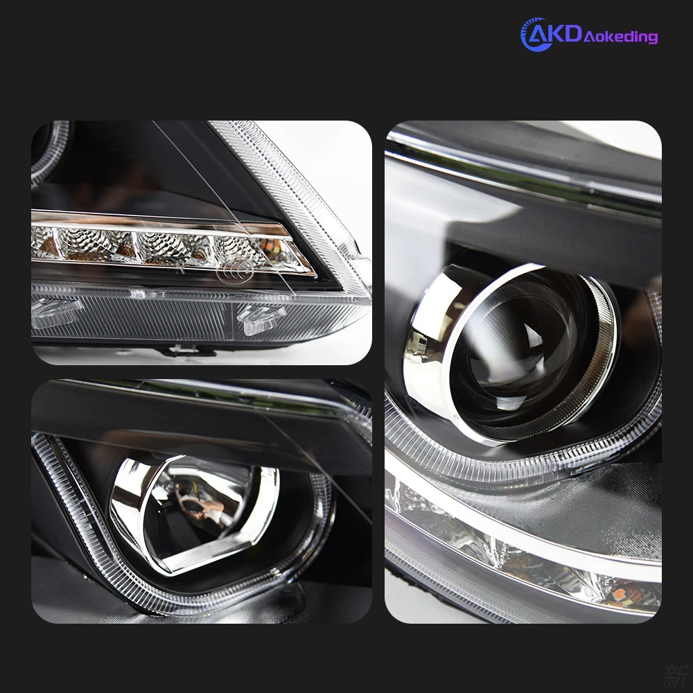 AKD Car Styling for VW Tiguan LED Headlight 2007-2012 Tiguan Headlight DRL Head Lamp Angel Eye Hid Option Bi Xenon Auto Accessories