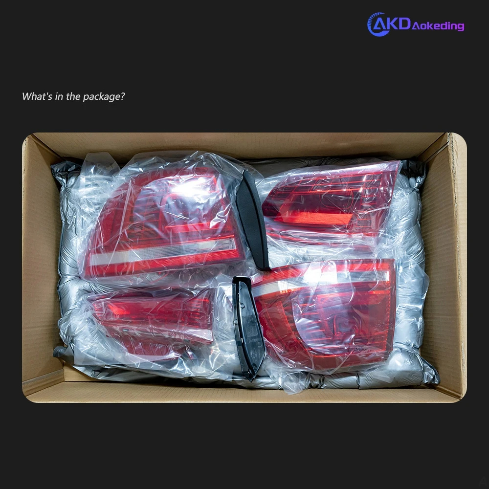 AKD Car Lights for VW Touareg Led Tail Light 2011-2018 Touareg LCI Rear Lamp DRL Dynamic Signal Reverse Automotive Accessories