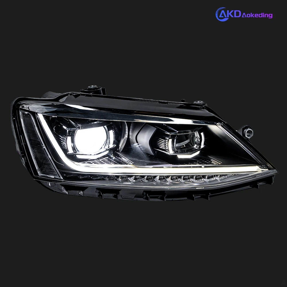 AKD Car Styling Head Lamp for VW Jetta Mk6 LED Headlight 2011-2018 B8 Design Headlights Drl Hid Bi Xenon Automotive Accessories