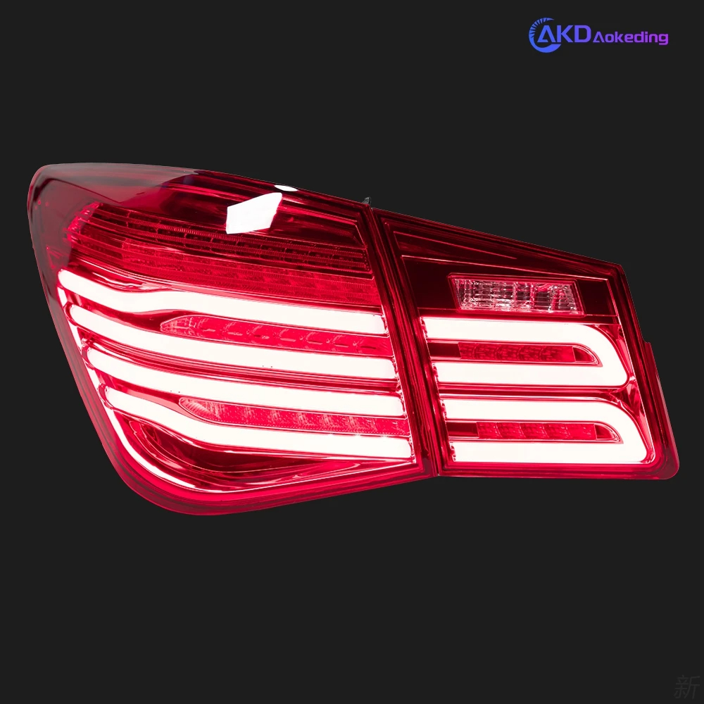 AKD Car Lights For Chevrolet Cruze 2009-2014 LED Taillights GLK Design Rear Fog Lamp Dynamic Turn Signal Highlight Reversing And Brake Upgrade