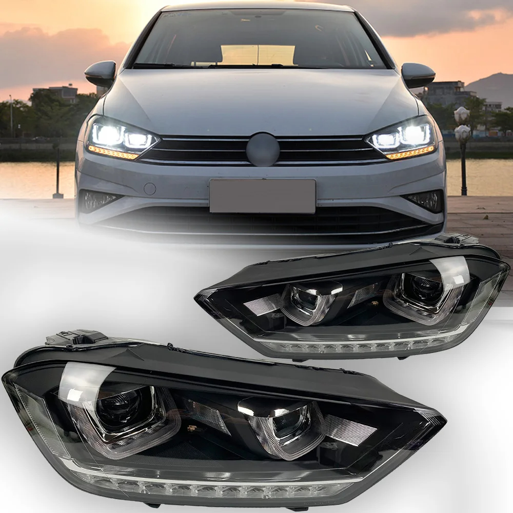 AKD Car Styling Head Lamp for VW Golf 7 Sportsvan Headlight 2016-2018 Golf7 Tour LED Headlight Bi Xenon Projector Lens auto accessorie