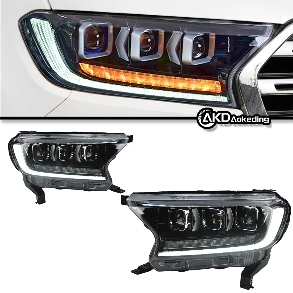 Akd Car Styling For Ford Ranger Everest Headlights Ranger Led