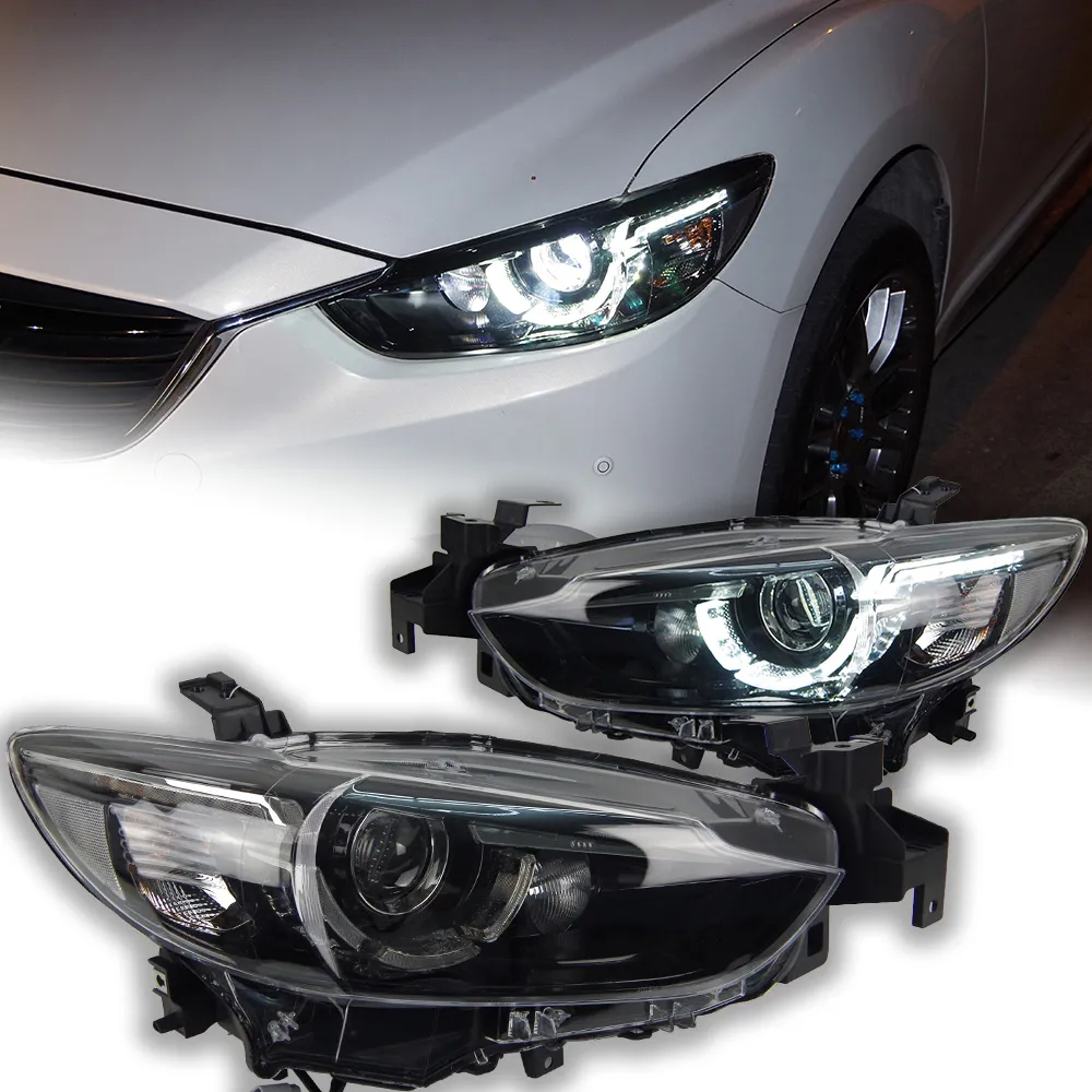 AKD Car Styling for Mazda 6 Atenza LED Headlight 2013-2017 New Mazda6 LED DRL Hid Head Lamp Angel Eye Bi Xenon Accessories