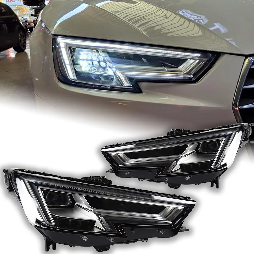 AKD Car Styling for Audi A4 B9 Headlights 2017-2020 A4L LED Headlight Projector Lens DRL Head Lamp Automotive Accessories