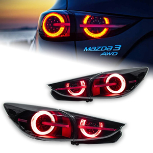 AKD Car Styling Tail Lamp for Mazda 3 Axela 2014-2019 LED Tail Light Hatchback Mazda3 DRL 5-door Dynamic Signal Reverse auto Accessories