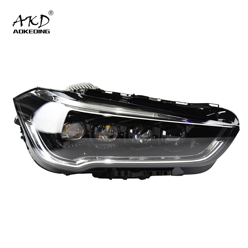 AKD Car Lights for BMW X1 LED Headlight Porjector Lens 2016-2020 F48 F49 Animation DRL Signal Head Lamp Automotive Accessories