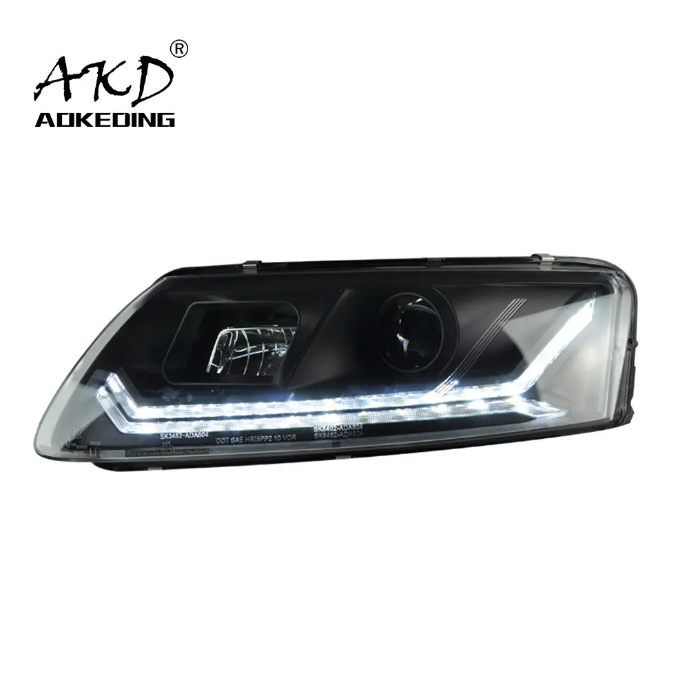 AKD Car Styling Head Lamp for Audi A6 Headlights 2005-2012 A6 LED Headlight C5 C6 Turn Signal DRL Bi Xenon Projector Auto Accessories