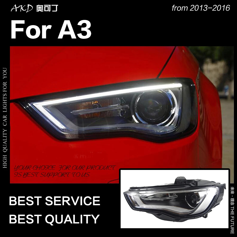 AKD Car Styling for A3 Headlights 2013-2016 Upgrade S3 All LED Headlight DRL Hid Head Lamp Angel Eye Bi Xenon Beam Accessories