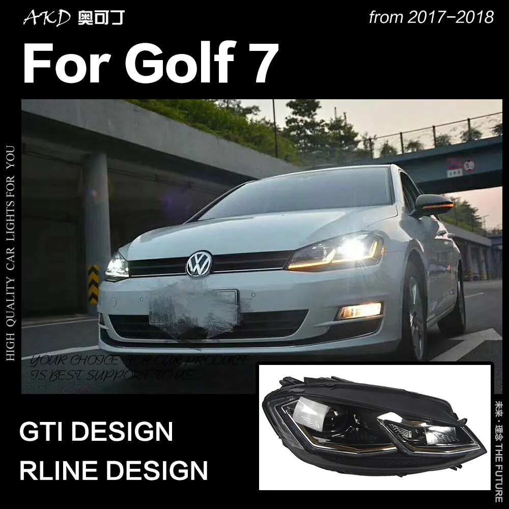 Akd Car Styling For Vw Golf Mk Led Headlight Golf R Line Design