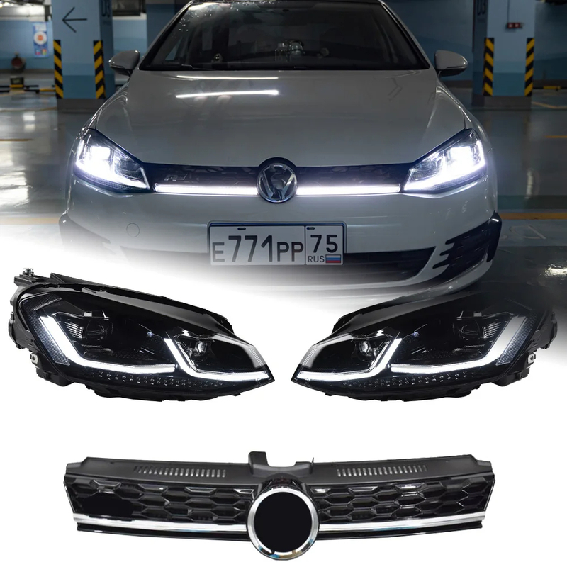 AKD Car Lights for VW Golf 7 LED Headlight Projector 2013-2020 Golf 7.5 Headlights DRL Head Lamp Dynamic Signal Auto Accessories