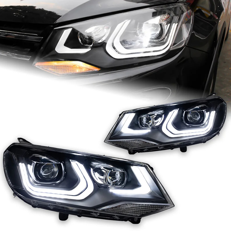 AKD Car Styling for VW Touareg LED Headlight 2011-2015 Touareg LED DRL Hid Option Head Lamp Angel Eye Bi Xenon Beam Accessories