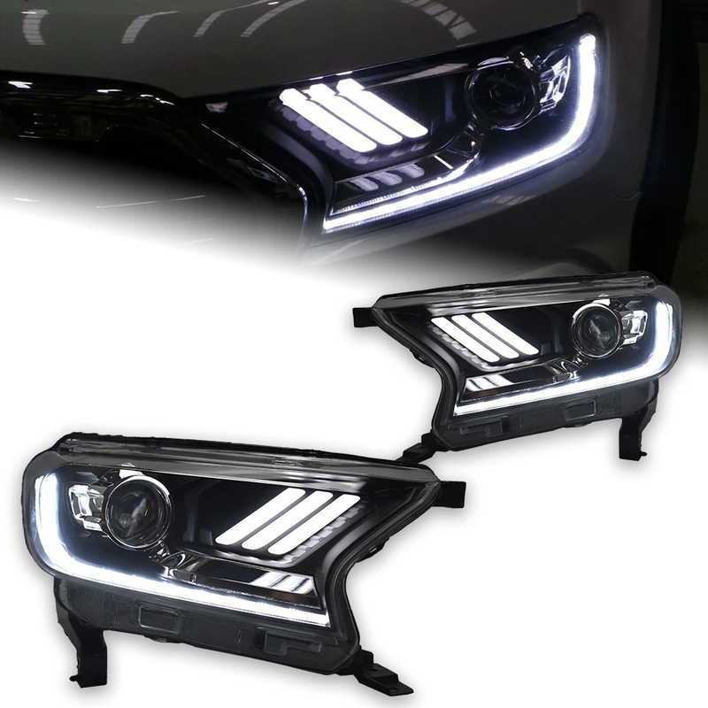 AKD Car Styling for Ford Ranger Headlights 2016-2017 Everest LED Head Lamp H7 D2H Hid Option Angel Eye Bi Xenon Beam Accessories