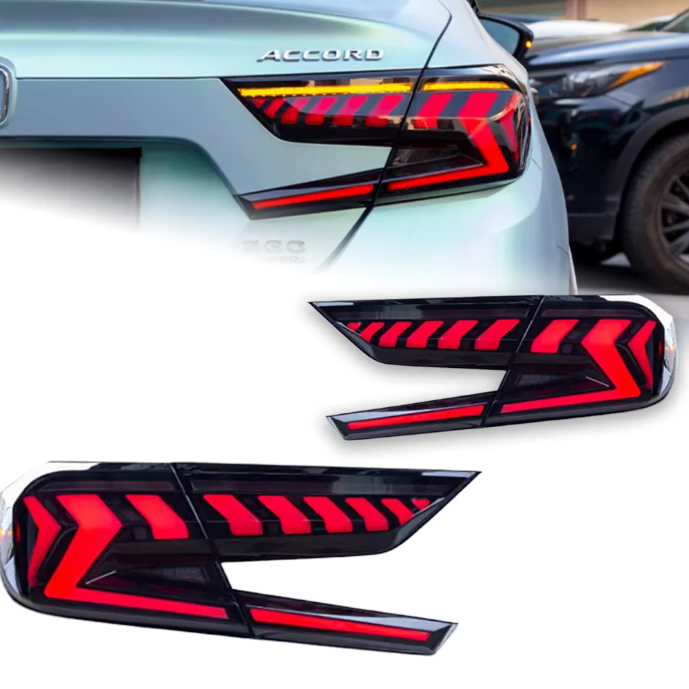 AKD Car Styling for Honda Accord Tail Lights 2018-2022 New Accord LED Tail Lamp Rear Lamp DRL Signal Brake Reverse auto Accessories