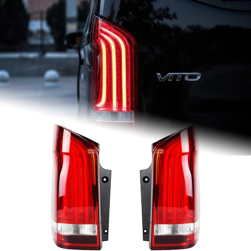 AKD Car Styling for Benz Vito Tail Lights 2014-2020 W447 LED Tail Lamp DRL Turn Dynamic Signal Brake Reverse Auto Accessories