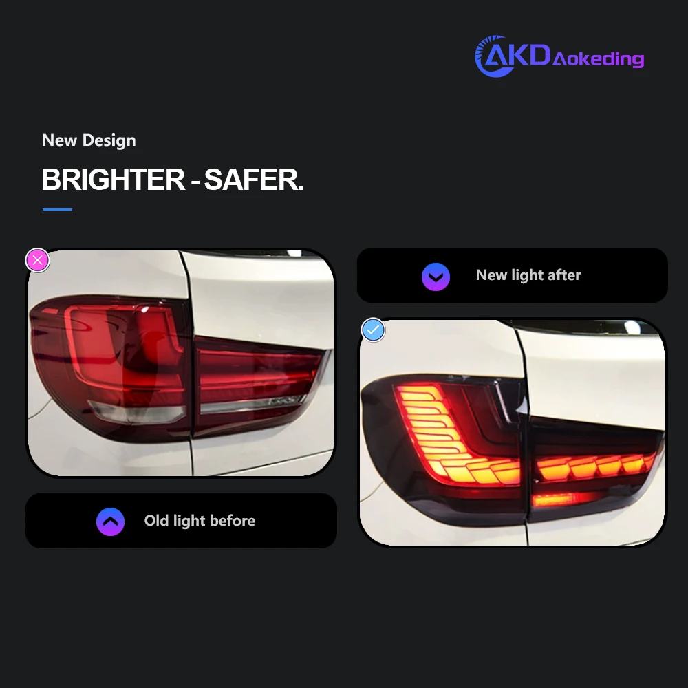 AKD Car Styling for BMW X5 Tail Lights 2014-2018 F15 LED Tail Lamp DRL Signal Brake Reverse auto Accessories