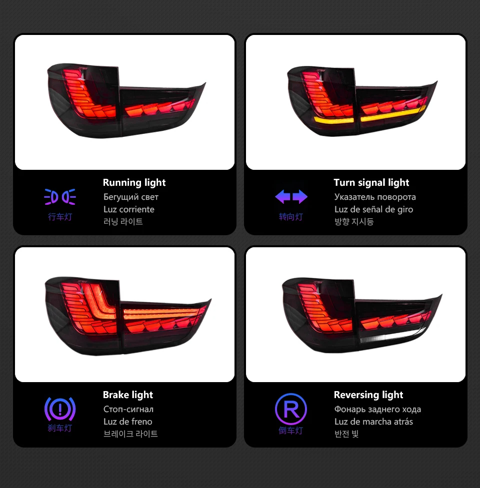 AKD Car Styling for BMW X5 Tail Lights 2014-2018 F15 LED Tail Lamp DRL Signal Brake Reverse auto Accessories