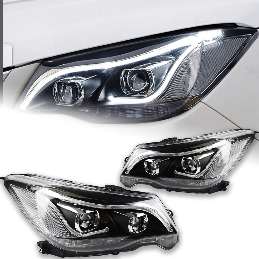 AKD Car Styling Head Lamp for Subaru Forester Headlights 2013-2016 Forester LED Headlight Angel Eye DRL Hid Bi Xenon Auto Accessories