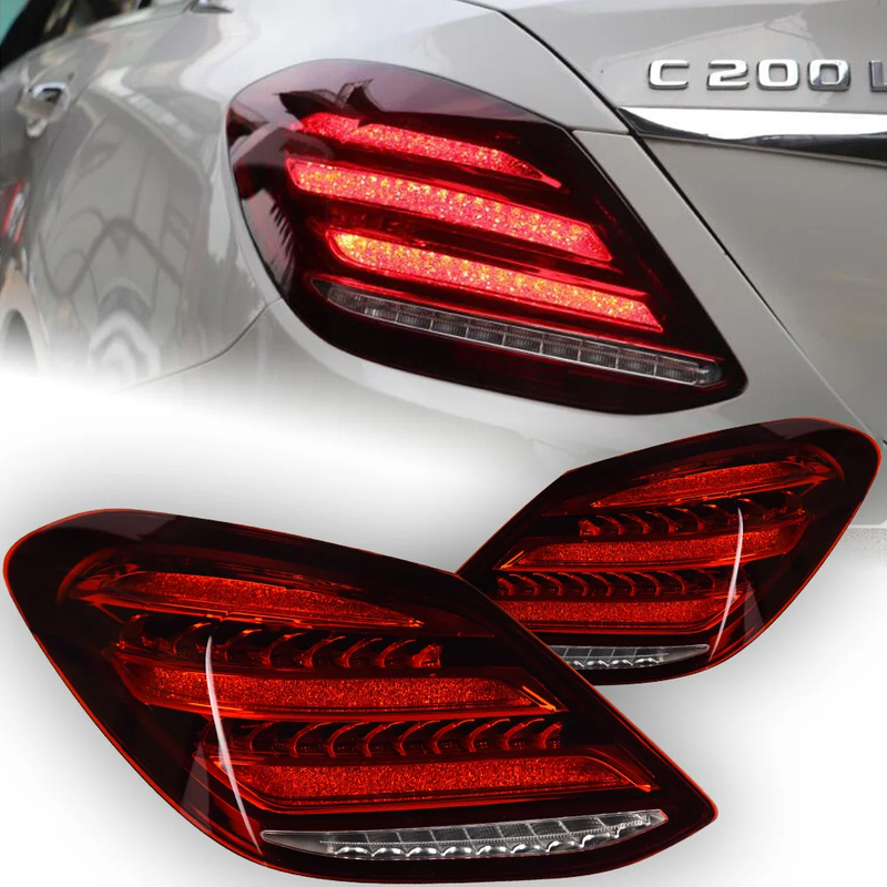 AKD Car Lights for Benz W205 LED Tail Light 2015-2021 C180 C200 C260 C300 Rear Lamp DRL Dynamic Signal Automotive Accessories