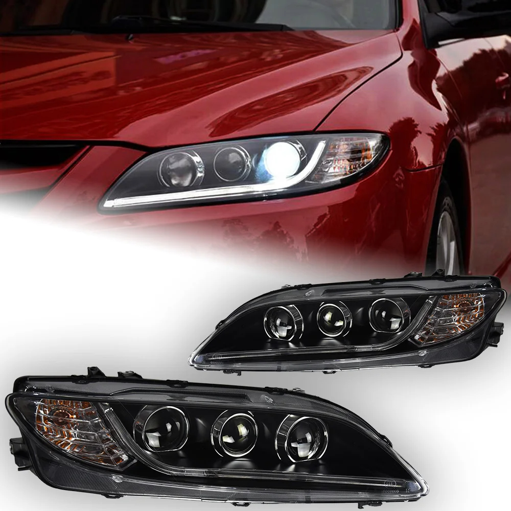 AKD Car Styling for Mazda 6 Headlights 2004-2012 Mazda6 LED Headlight LED DRL Hid Head Lamp Angel Eye Bi Xenon Accessories