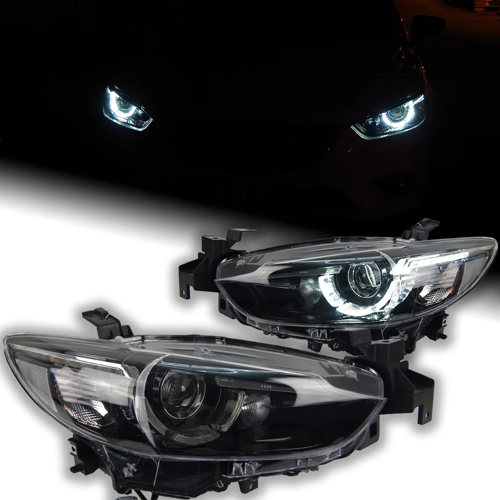 AKD Car Styling for Mazda 6 Atenza LED Headlight 2013-2017 New Mazda6 LED DRL Hid Head Lamp Angel Eye Bi Xenon Accessories