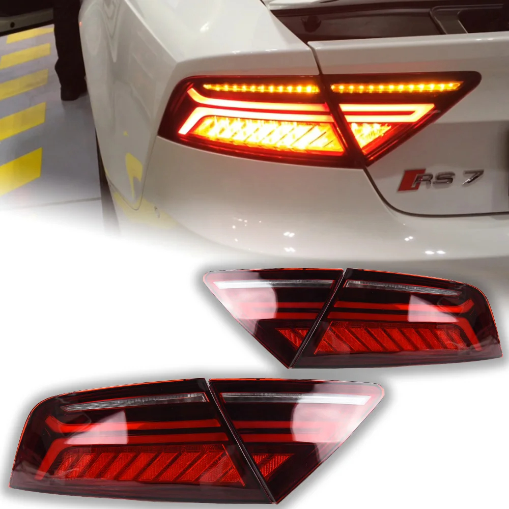 AKD Car Styling Taillight for Audi A7 Tail Lights 2011-2018 S7 RS7 LED Tail Light Rear Lamp DRL Dynamic Signal Brake Reverse auto Accessories