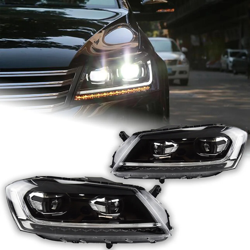 AKD Car Lights for VW Passat B7 LED Headlight Projector Lens 2012-2015 Magotan Dynamic Signal DRL Head Lamp Auto Accessories