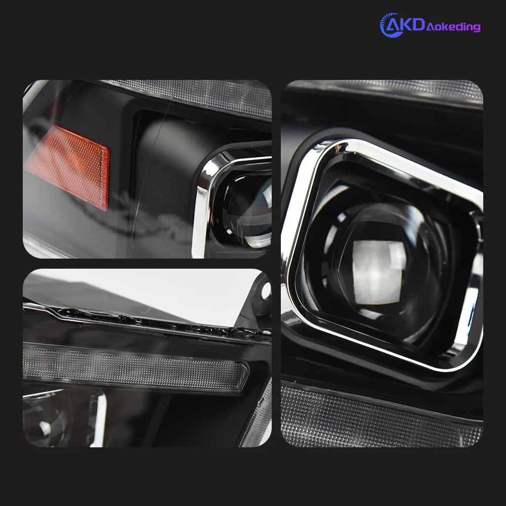 AKD Car Styling Head Lamp for Dodge Ram Headlights 2009-2018 Ram1500 2500 LED Headlight DRL Projector Two Lens Reverse auto Accessories